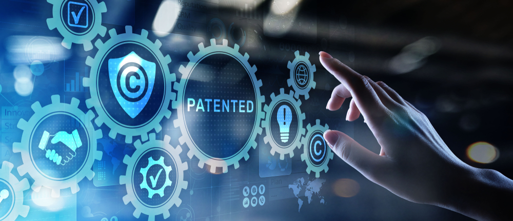 Patented,Patent,Copyright,Law,Business,Technology,Concept.